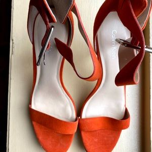 Calvin Klein Vivian Platform Ankle Strap Heels